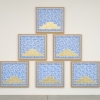2008, silkscreen on found fabric and acrylic on burlap (six panels), 97 ½ x 122 in./247.7 x 309.9 cm. (overall)
